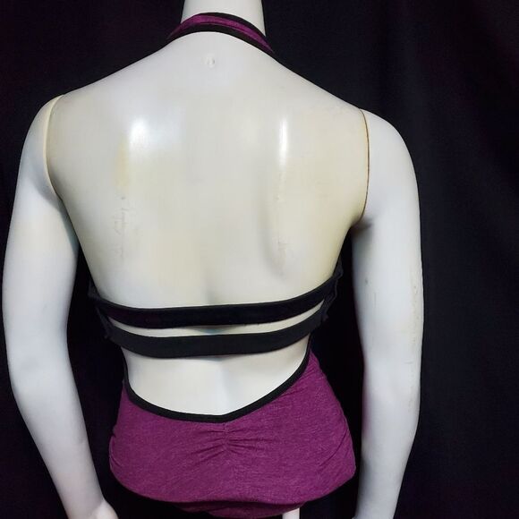 True Joy Activewear Purple & Black Leotard (S) - Picture 4 of 5